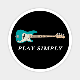 Play Simply Bass Guitar Teal Color Magnet